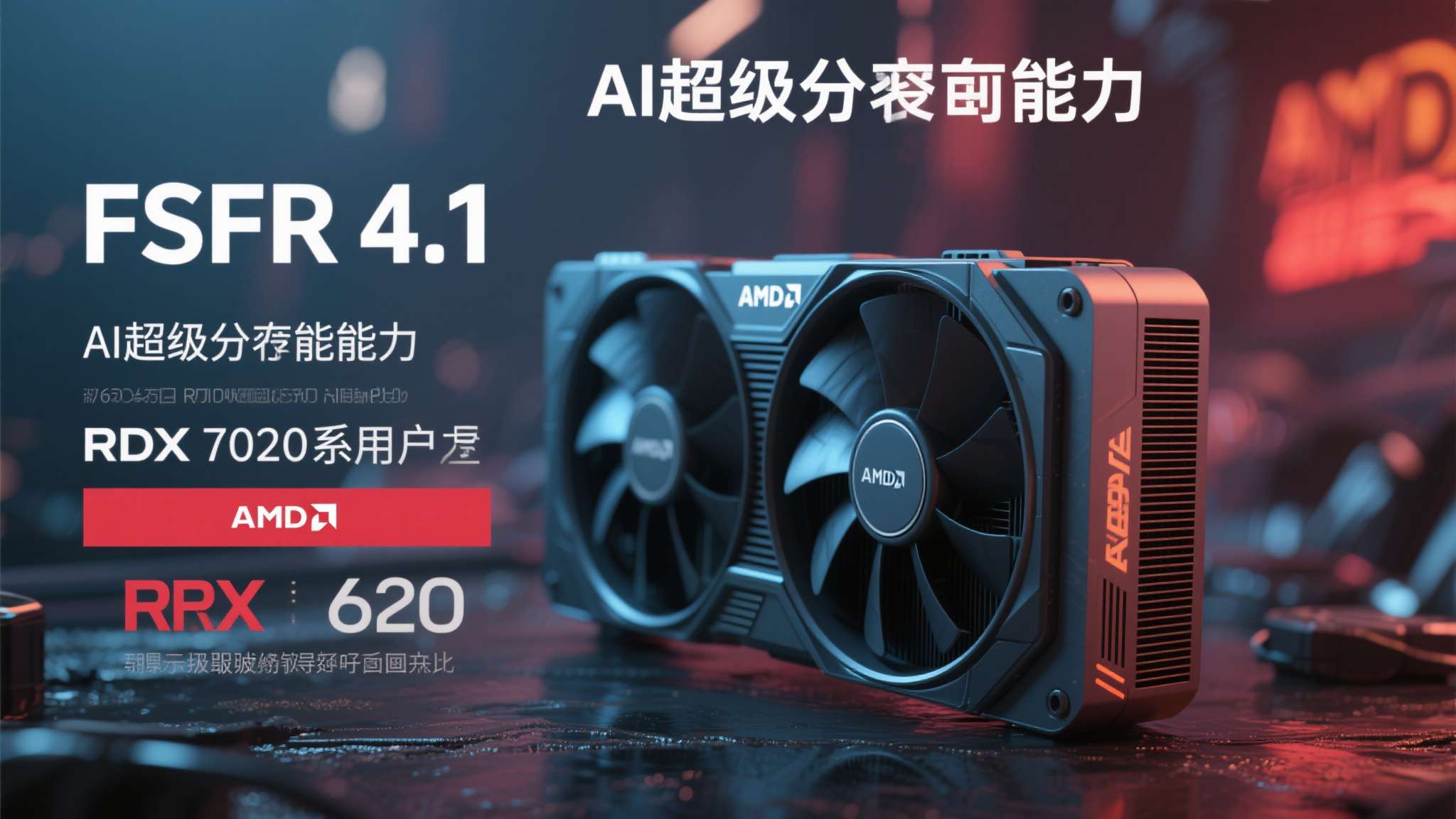 值得注意的是，FSR 4.1的AI超分能力并非只向RX 7000系列开放，AMD